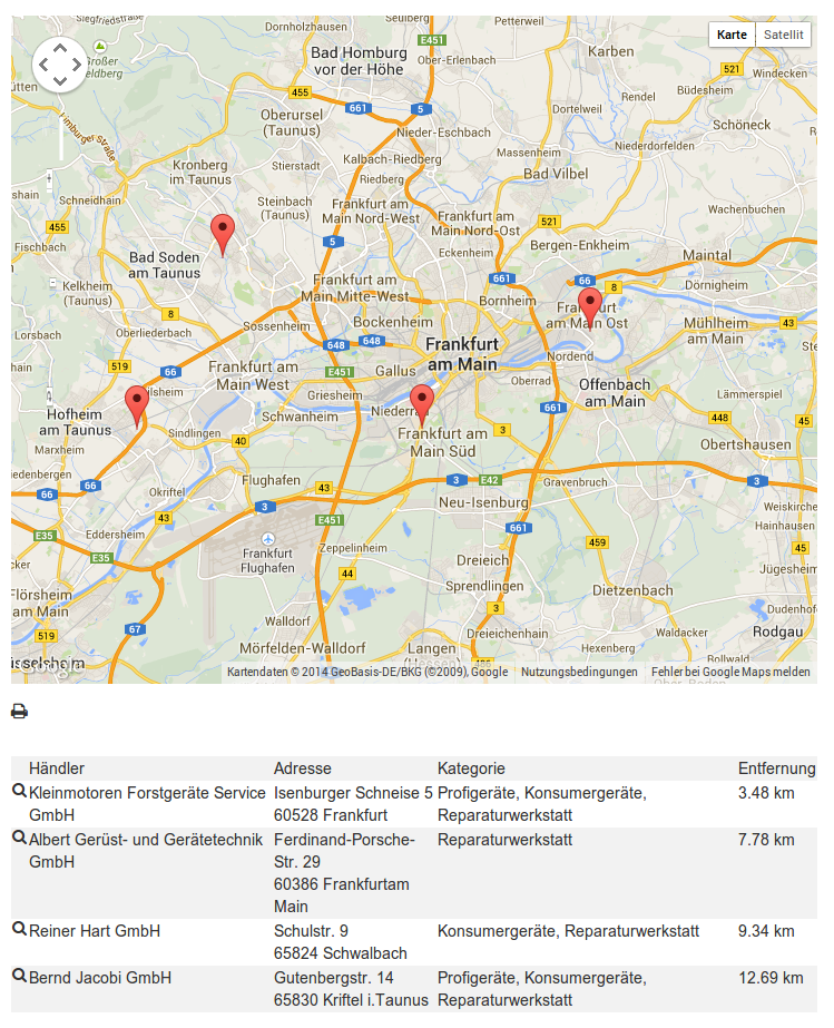 Result map and list
