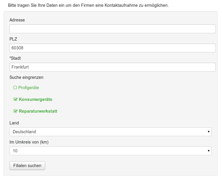 Search form