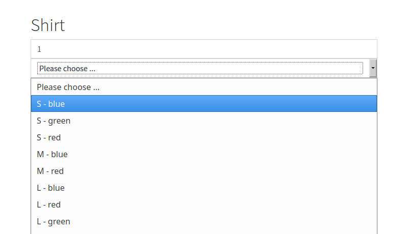 Backend Variants in Single Selector