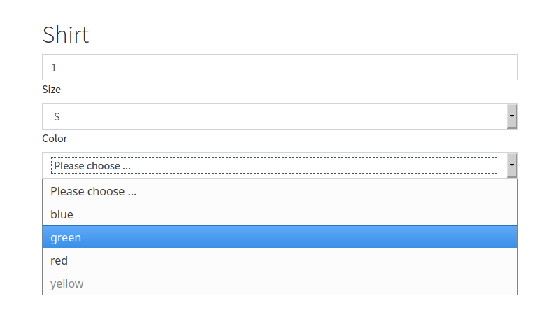 Backend Variants in Different Selectors