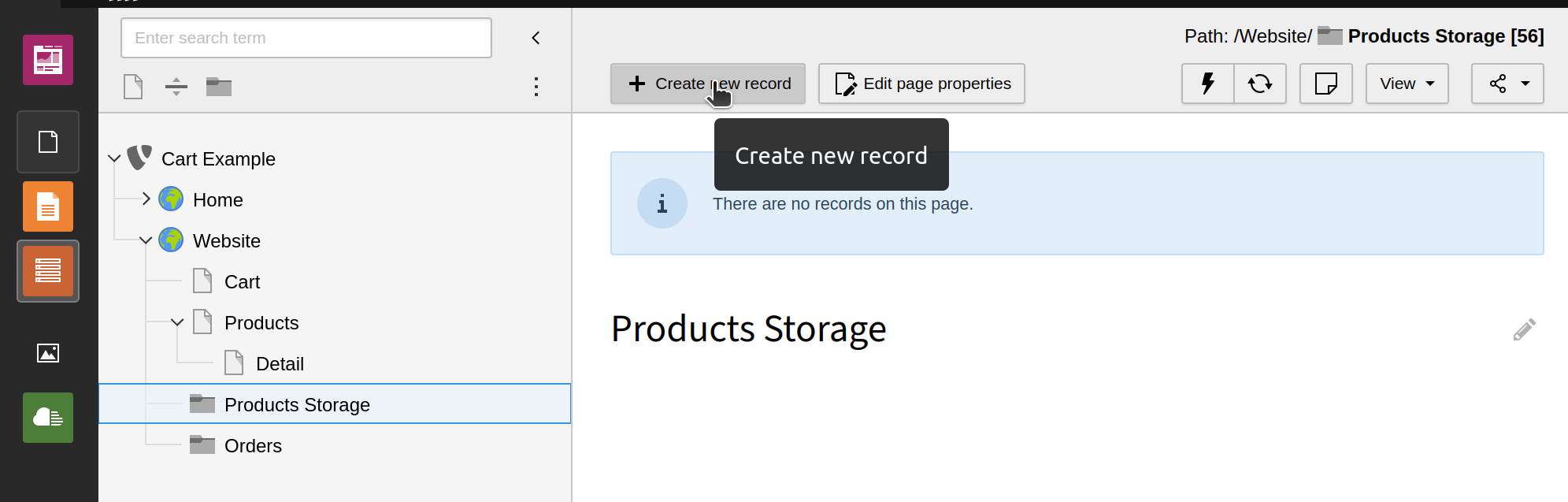Create a new record