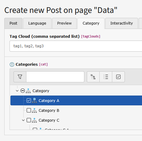 Categorize your post