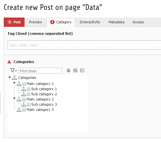 Categorize your post