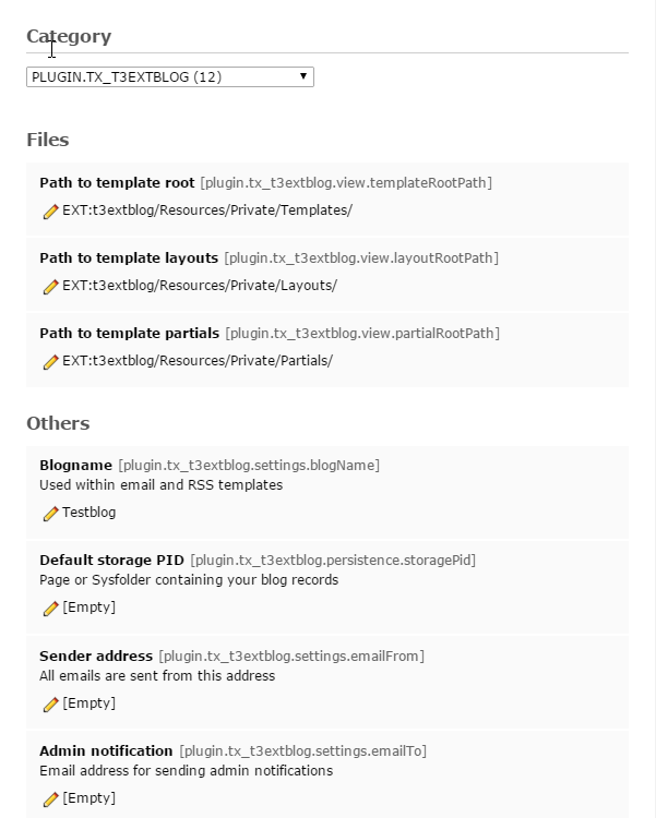 Settings Constant Editor