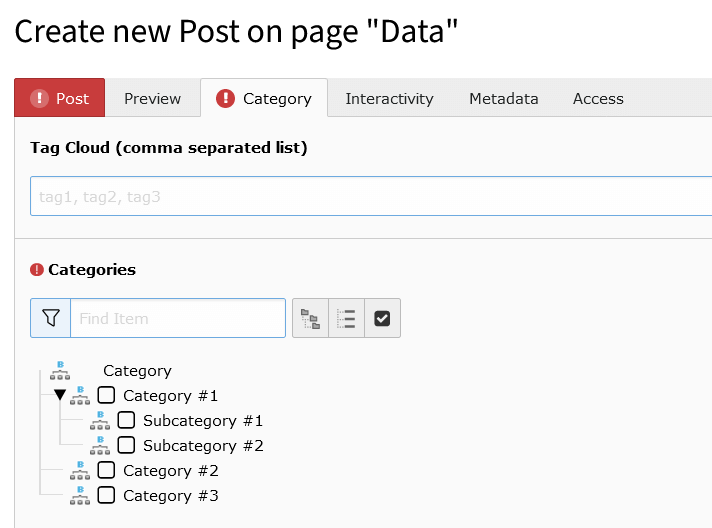 Categorize your post