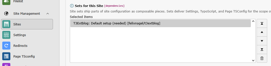 Include site set