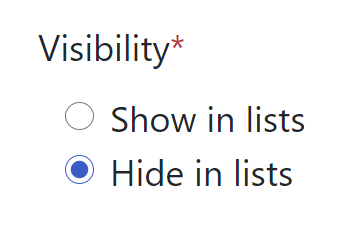 Visibility setting for polls