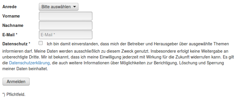 Frontend page