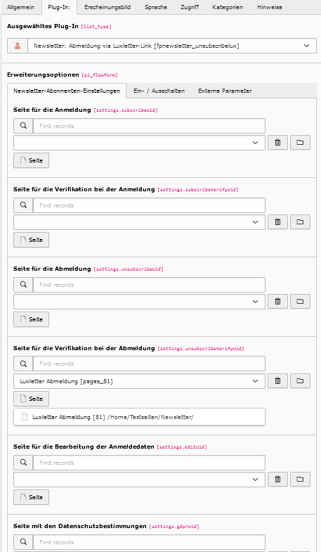 Backend view
