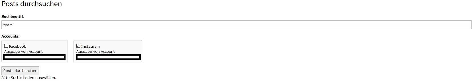 Searching posts