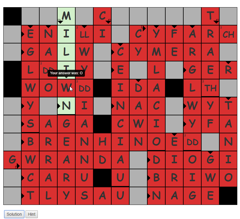Solve the crossword