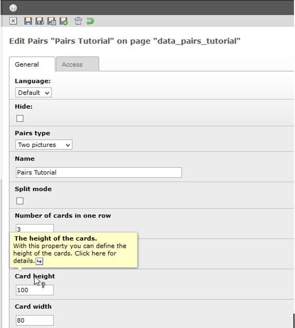 Edit a pairs game in the backend