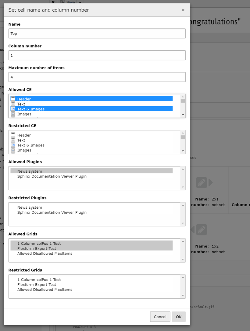 Create basic grid structure step 4