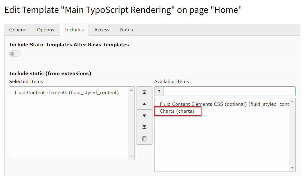 Static Typoscript Configuration