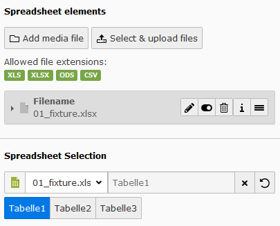 Spreadsheet Sheet Selection
