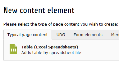 Table (Excel Spreadsheets)