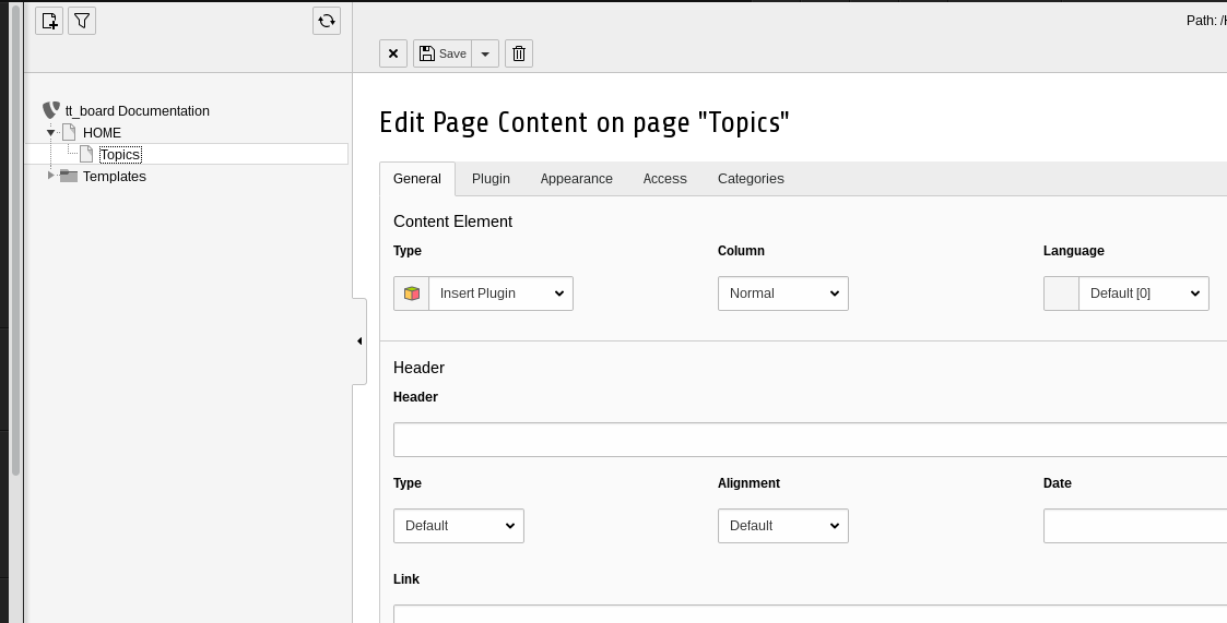 insert the first forum plugin