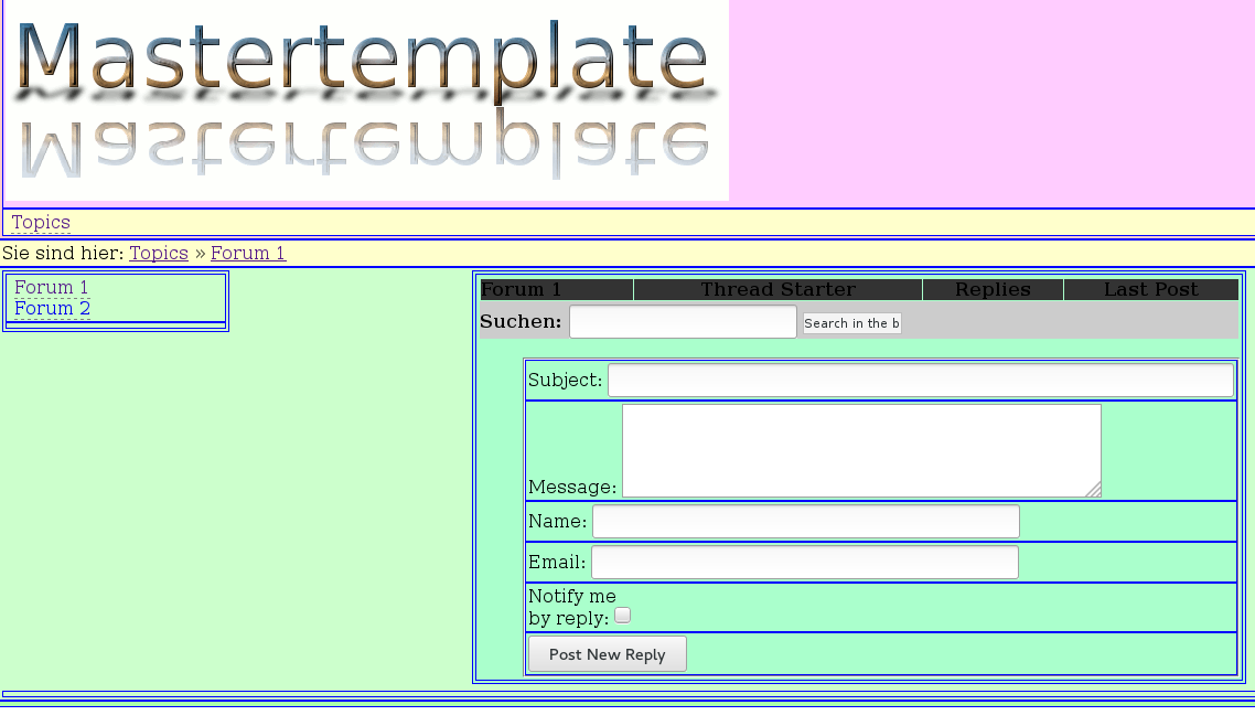 front end view with 2 forums