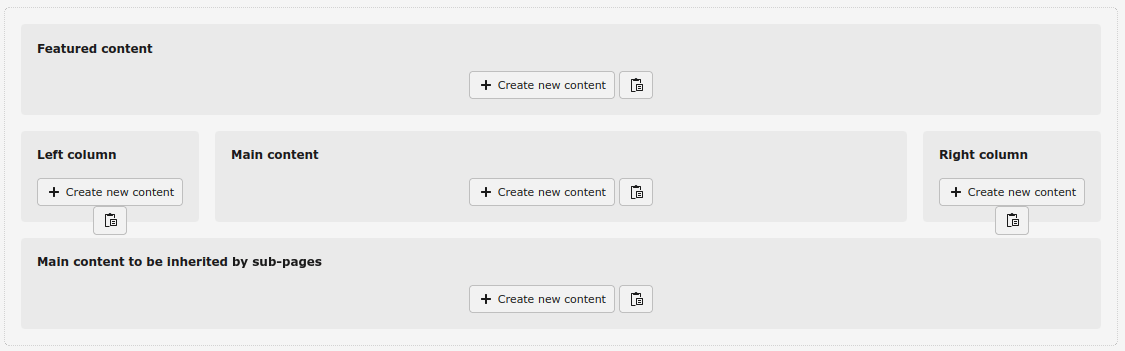 Interior with left and right column