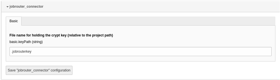 Extension configuration of jobrouter_connector