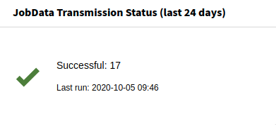 JobData Transmission Status widget