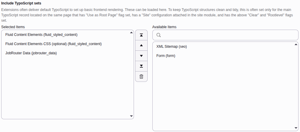 Include static TypoScript
