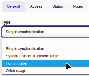 Table link types