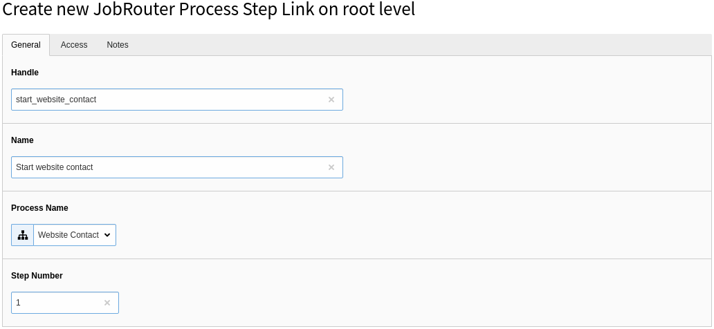 Create a step link (General)