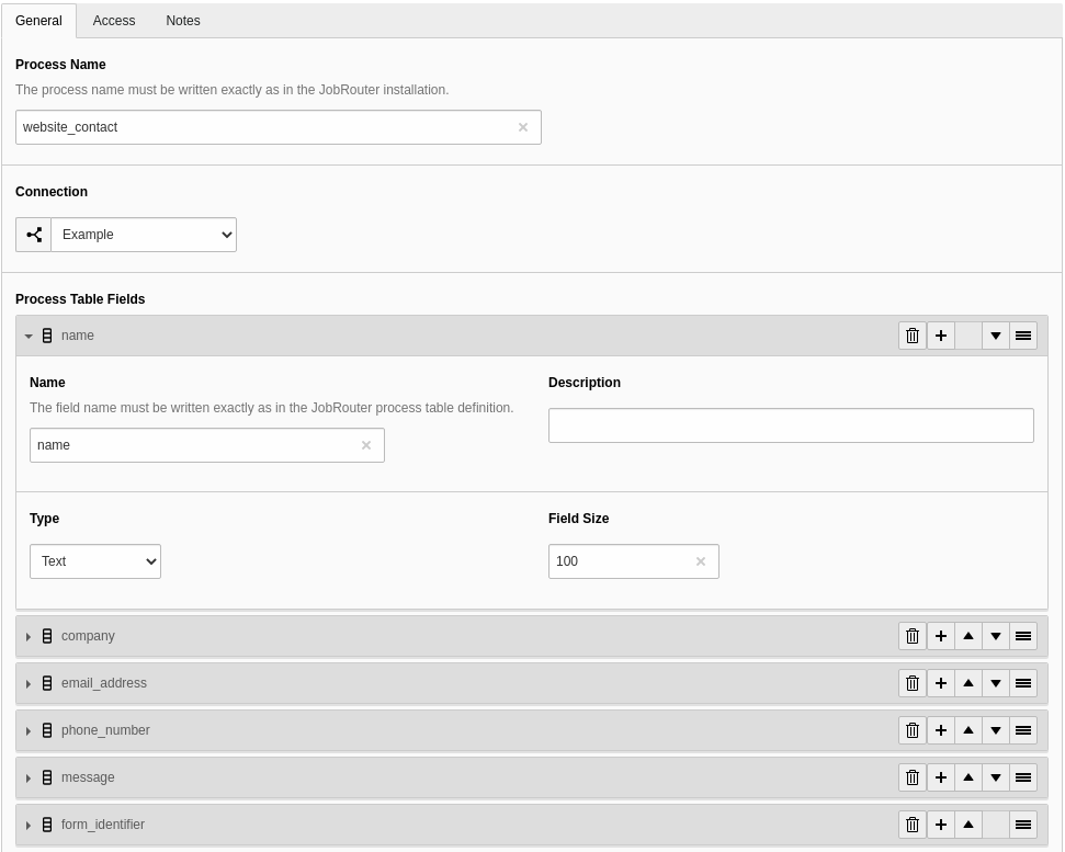 Create a process link