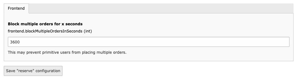 Extension configuration
