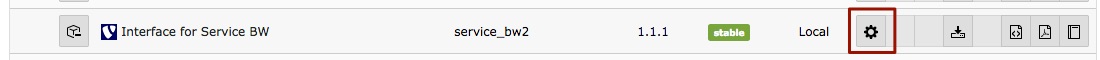 Open extension configuration