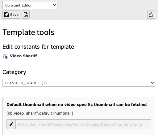 Constant editor
