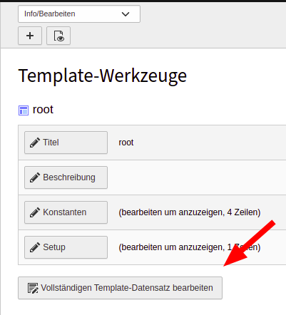 Button für vollständigen Templatedatensatz bearbeiten