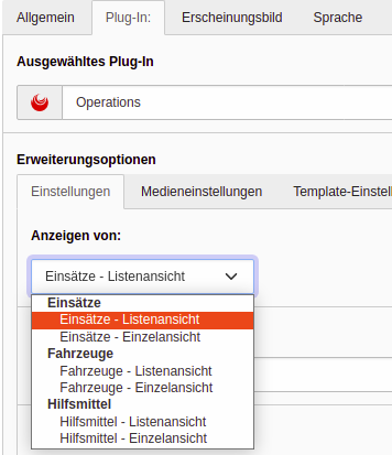 Feld für Switchable Controller Actions