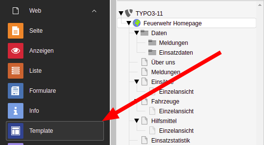 Template Modul links