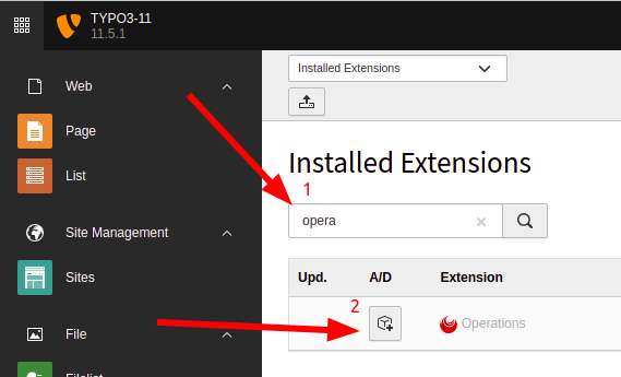 Button Activate in Extensions Manager