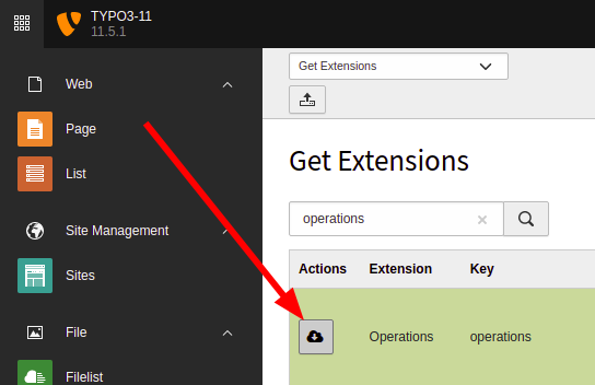 Import Button in Extensions Manager