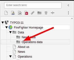 Sysfolder for operation data