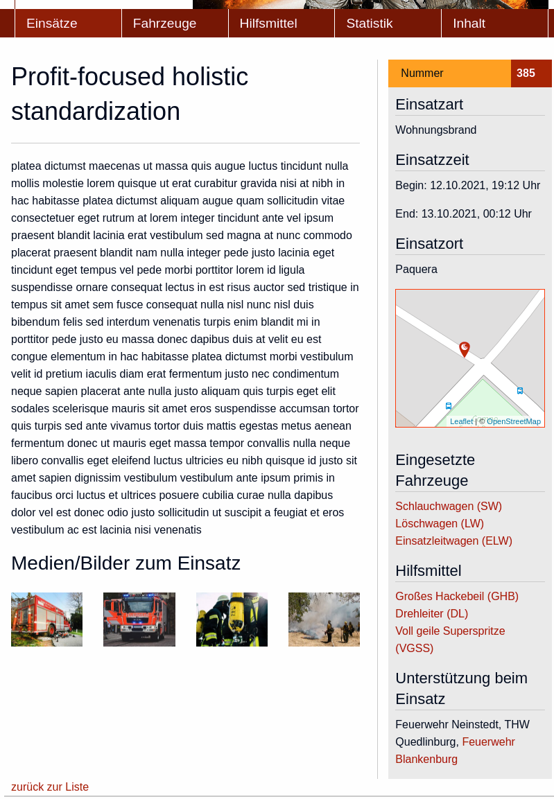 Screenshot der Einzelansicht eines Einsatzes