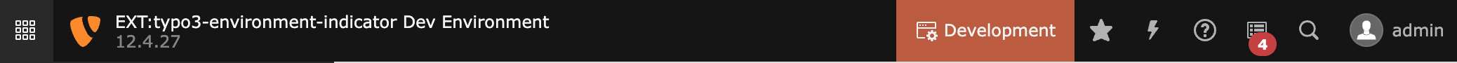 Backend toolbar item