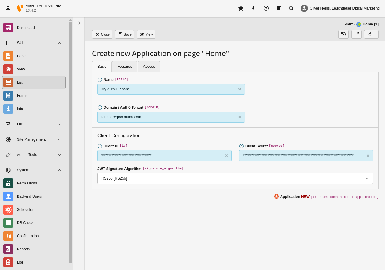 Application Record