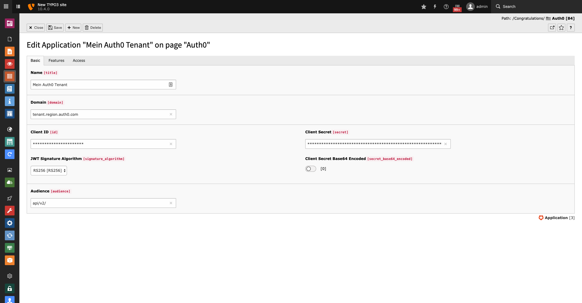 Application Record