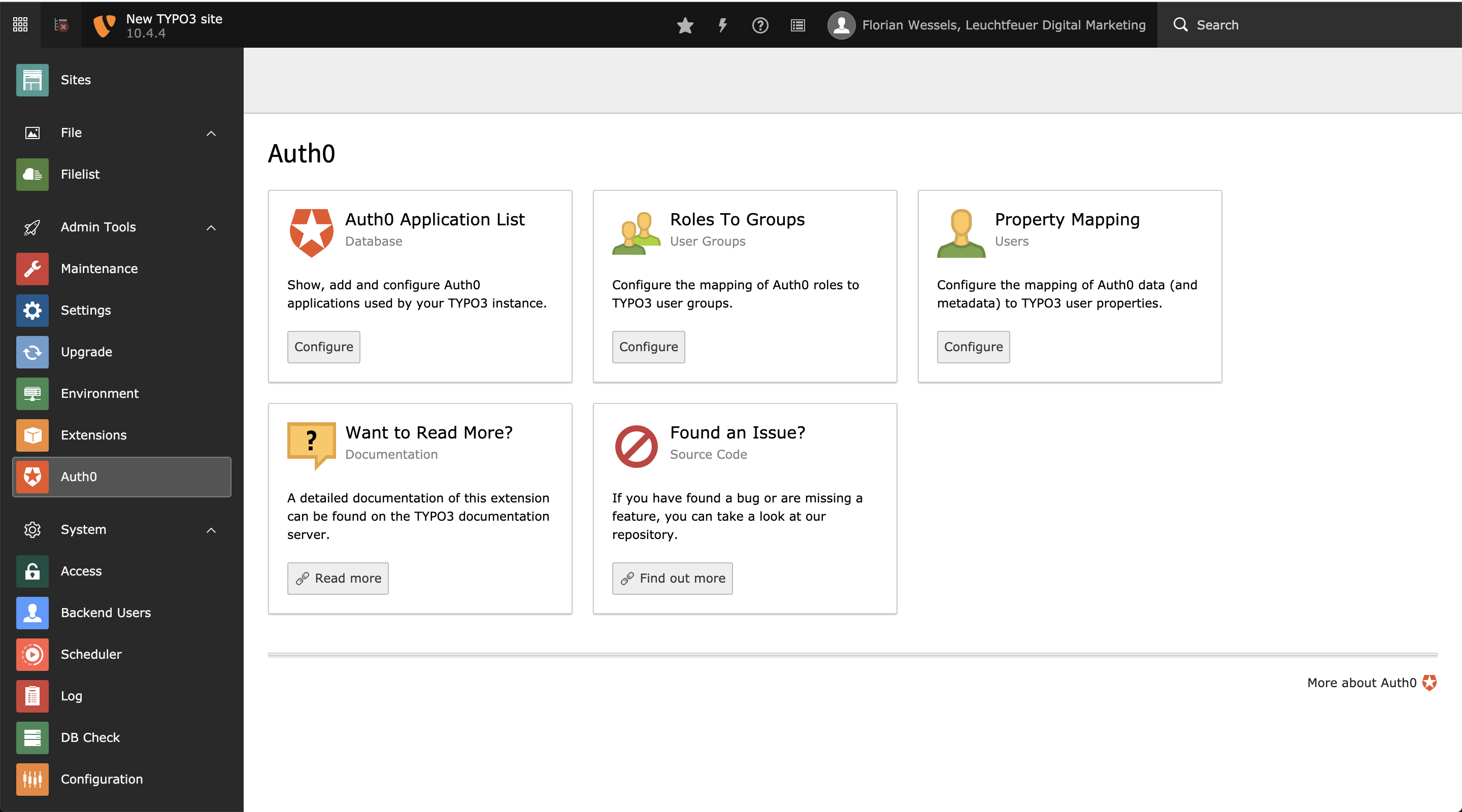 The backend module