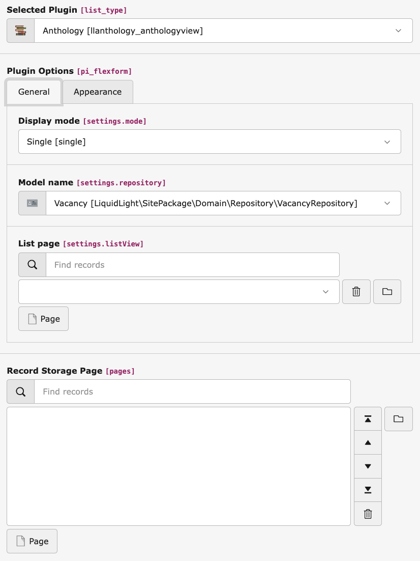 Configure plugin