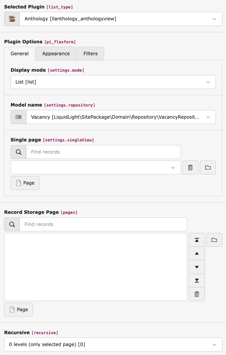 Configure plugin