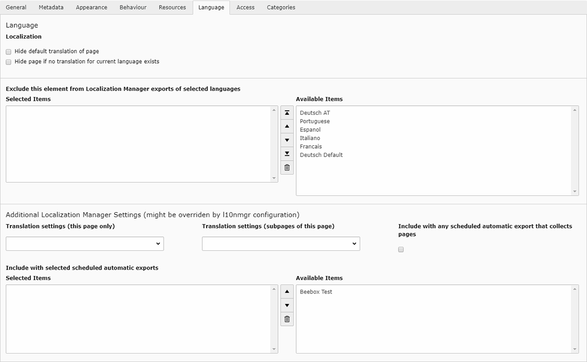Automatic Export