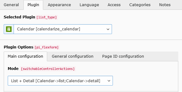 Plugin settings with List + Detail selected