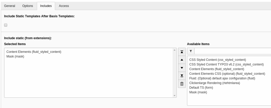Include TypoScript Template