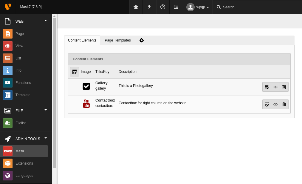 Backend Screenshot