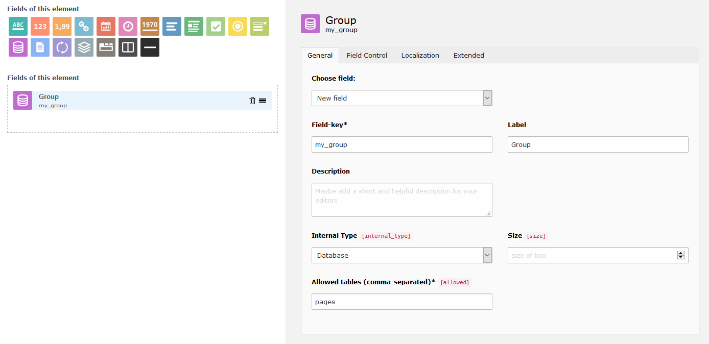 Mask group element